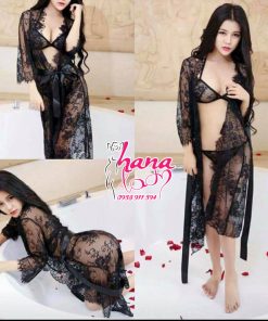 Áo choàng ngủ ren sexy kèm nội y VN016 4 đồ ngủ sexy