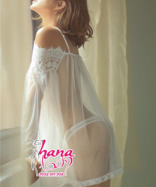Đầm ngủ trễ vai xuyên thấu VN092 8 đầm ngủ xuyên thấu sexy