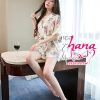 Áo choàng ngủ voan VN018W cực sexy 1 áo choàng ngủ voan hoa