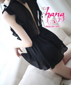 Đầm ngủ ren xẻ ngực sexy VN09 3 đầm ngủ phối ren sexy