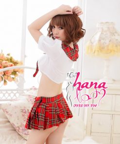 Cosplay nữ sinh sexy caro CP012 4 Đồ ngủ cosplay học sinh caro