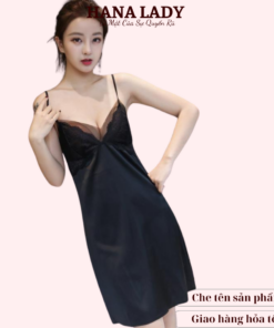 Váy ngủ lụa phối ren cao cấp VN083 15