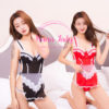 Cosplay hầu gái cúp ngực sexy- màu đỏ CP105 1 Cosplay hầu gái cúp ngực sexy- màu đỏ CP105
