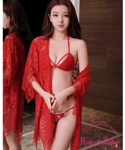 Áo choàng ngủ kèm nội y siêu sexy VN124 4 váy ngủ sexy