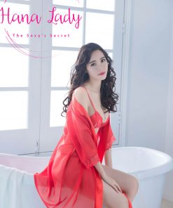 Váy choàng ngủ voan trơn kèm nội y VN076 21