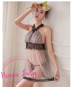 Váy ngủ xuyên thấu sexy phối ren kim tuyến VN154 3 Váy ngủ xuyên thấu sexy phối ren kim tuyến VN154 8