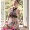 Váy ngủ xuyên thấu sexy phối ren kim tuyến VN154 1 Váy ngủ xuyên thấu sexy phối ren kim tuyến VN154 1