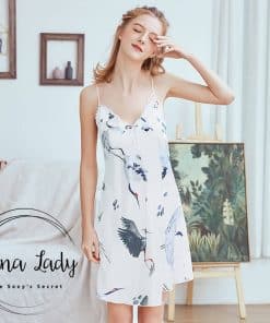 Váy ngủ lụa 2 dây chim Hạc cao cấp nhiều màu VN212 13 Váy ngủ lụa 2 dây chim Hạc cao cấp nhiều màu VN212 25
