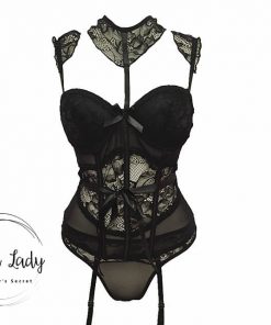 Set bộ ngủ croset siết eo nơ cổ sexy VN219 10 Set bộ ngủ croset siết eo nơ cổ sexy VN219 15