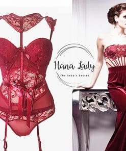 Set bộ ngủ croset siết eo nơ cổ sexy VN219 7 Set bộ ngủ croset siết eo nơ cổ sexy VN219 13