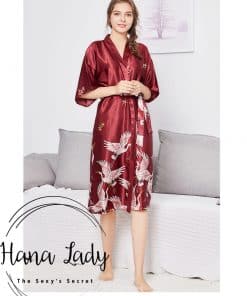 Váy choàng ngủ pijama lụa cao cấp chân hạt VN210 7 Váy choàng ngủ pijama lụa cao cấp chân hạt VN210