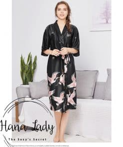 Váy choàng ngủ pijama lụa cao cấp chân hạt VN210 6 Váy choàng ngủ pijama lụa cao cấp chân hạt VN210