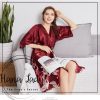 Váy choàng ngủ pijama lụa cao cấp chân hạt VN210 2 Váy choàng ngủ pijama lụa cao cấp chân hạt VN210