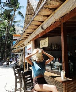 Bikini cộc tay cạp cao xanh BN079BL 5