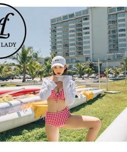 Bikini 2 mảnh caro cạp cao BN081 - sành điệu, dễ thương 17