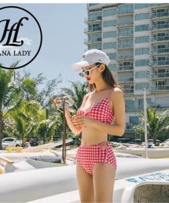 Bikini 2 mảnh caro cạp cao BN081 - sành điệu, dễ thương 14