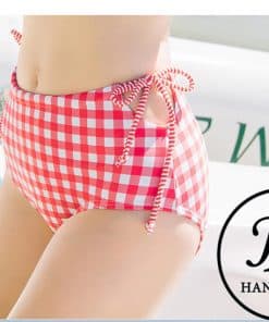 Bikini 2 mảnh caro cạp cao BN081 - sành điệu, dễ thương 13