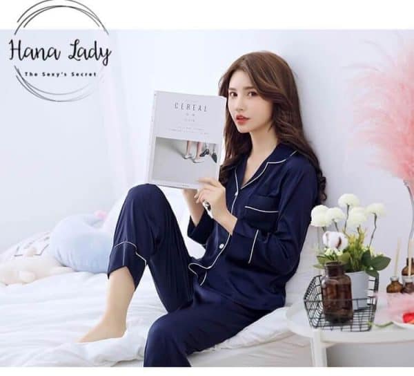 Thời trang nữ: Những bộ pijama nữ quần dài nàng nào cũng muốn có Pijama-nu-tay-dai-600x544