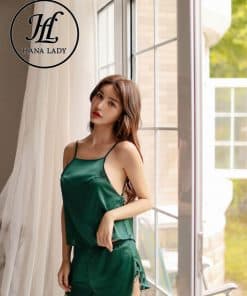 Bộ ngủ lụa yếm dây sexy VN239 15