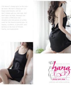 Đầm ngủ lụa cao cấp dây chéo lưng VN062 20