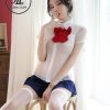 Cosplay học sinh xuyên thấu form dài CP178BL 1
