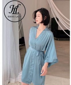 Váy ngủ lụa kèm choàng phối ren cao cấp VN280 5 Váy ngủ lụa kèm choàng phối ren cao cấp VN280 4