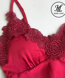 Váy ngủ lụa 2 dây phối ren cao cấp (mút ngực) VN276 4 Váy ngủ lụa 2 dây phối ren cao cấp (mút ngực) VN276 7