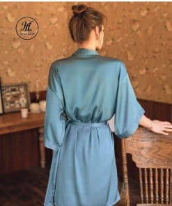 Váy ngủ lụa kèm choàng phối ren cao cấp VN280 9 Váy ngủ lụa kèm choàng phối ren cao cấp VN280 8