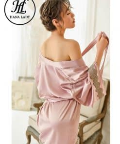 Áo choàng ngủ lụa quyến rũ cao cấp VN283 3 Áo choàng ngủ lụa quyến rũ cao cấp VN283 13