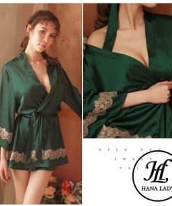 Áo choàng ngủ lụa quyến rũ cao cấp VN283 7 Áo choàng ngủ lụa quyến rũ cao cấp VN283 17