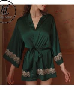 Áo choàng ngủ lụa quyến rũ cao cấp VN283 6 Áo choàng ngủ lụa quyến rũ cao cấp VN283 16