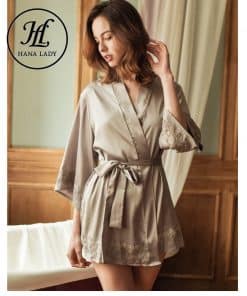 Áo choàng ngủ lụa quyến rũ cao cấp VN283 9 Áo choàng ngủ lụa quyến rũ cao cấp VN283 19