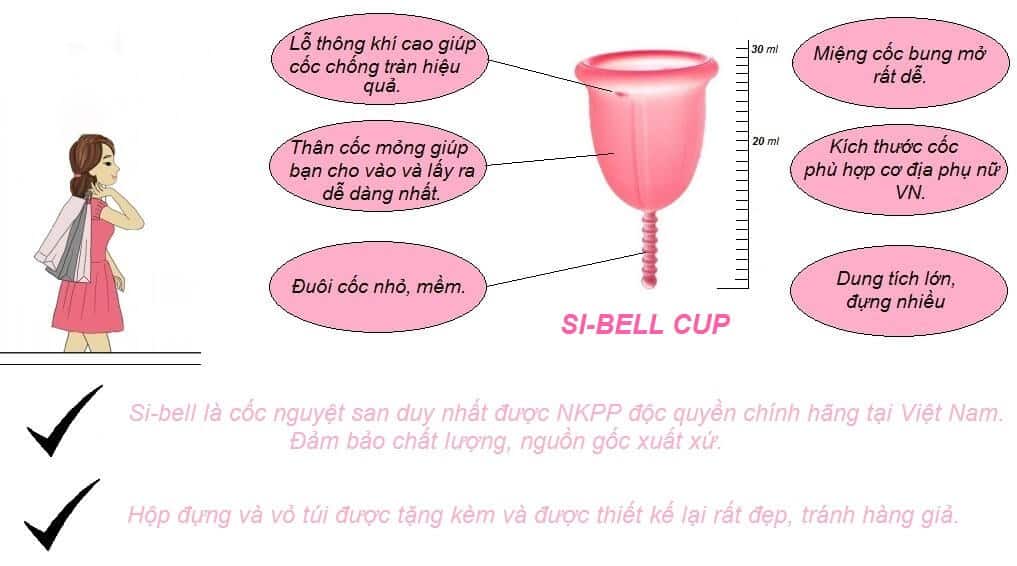 Cốc Nguyệt San Sibell 3 Đặc điểm cốc nguyệt san sibell