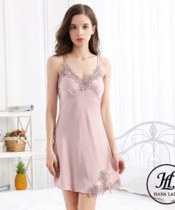 Váy ngủ lụa phối ren (kèm mút ngực rời) VN287 5 Váy ngủ lụa phối ren (kèm mút ngực rời) VN287 9