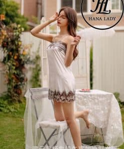 Váy ngủ lụa phối ren phong cách boho VN268 10 Váy ngủ lụa phối ren phong cách boho VN268 24
