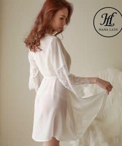 Áo choàng ngủ voan lụa phối ren cao cấp VN294 6 Áo choàng ngủ voan lụa phối ren cao cấp VN294 13