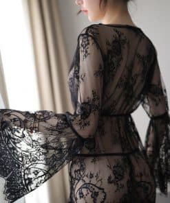 Áo ngủ choàng ren mềm mịn sexy VN296 6 Áo ngủ choàng ren mềm mịn sexy VN296 13