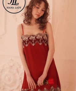 Váy ngủ lụa phối ren phong cách boho VN268 6 Váy ngủ lụa phối ren phong cách boho VN268 20