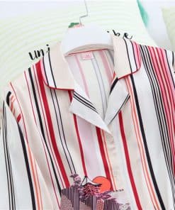 Pijama lụa tơ cao cấp đỏ VN232 4 Pijama lụa tơ cao cấp đỏ VN232 12