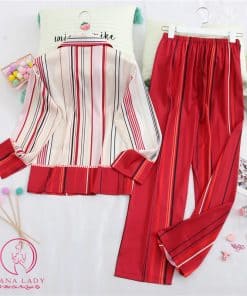 Pijama lụa tơ cao cấp đỏ VN232 3 Pijama lụa tơ cao cấp đỏ VN232 11
