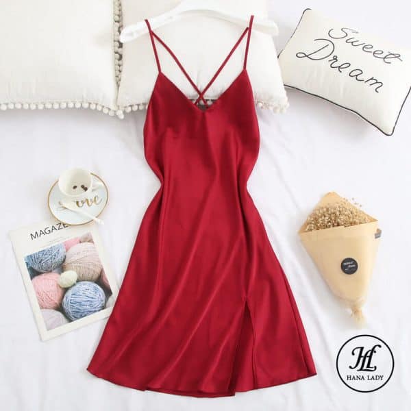 Váy ngủ lụa tơ xẻ tà cao cấp VN310 (Xanh, đỏ, đen) 15 Váy ngủ lụa tơ xẻ tà cao cấp VN310 (Xanh, đỏ, đen) 26