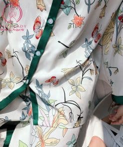 Pijama họa tiết lá viền cao cấp PJ231 3 Pijama họa tiết lá viền cao cấp PJ231 11