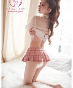 Cosplay học sinh caro nơ kẻ CP205 6 Cosplay học sinh caro nơ kẻ CP205 12