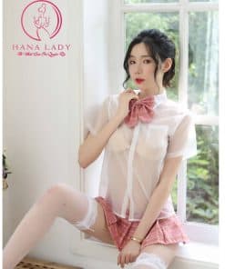 Cosplay học sinh caro nơ kẻ CP205 4 Cosplay học sinh caro nơ kẻ CP205 10