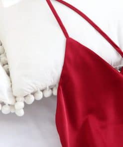 Váy ngủ lụa tơ xẻ tà cao cấp VN310 (Xanh, đỏ, đen) 8 Váy ngủ lụa tơ xẻ tà cao cấp VN310 (Xanh, đỏ, đen) 19