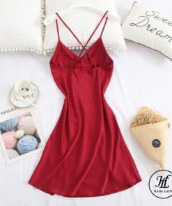 Váy ngủ lụa tơ xẻ tà cao cấp VN310 (Xanh, đỏ, đen) 7 Váy ngủ lụa tơ xẻ tà cao cấp VN310 (Xanh, đỏ, đen) 18