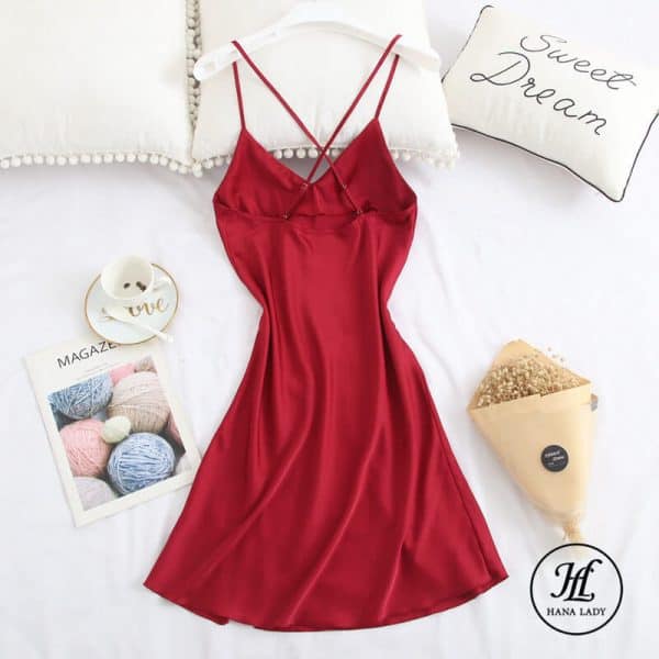 Váy ngủ lụa tơ xẻ tà cao cấp VN310 (Xanh, đỏ, đen) 14 Váy ngủ lụa tơ xẻ tà cao cấp VN310 (Xanh, đỏ, đen) 25