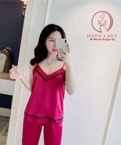 Đồ bộ lụa mặc nhà quần dài áo 2 dây PJ247 9 Đồ bộ lụa mặc nhà quần dài áo 2 dây PJ247 17