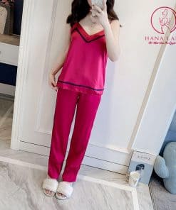 Đồ bộ lụa mặc nhà quần dài áo 2 dây PJ247 6 Đồ bộ lụa mặc nhà quần dài áo 2 dây PJ247 14