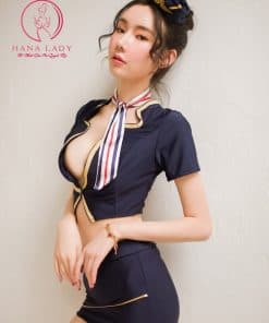 Cosplay tiếp viên hàn không xanh sexy CP207 5 Cosplay tiếp viên hàn không xanh sexy CP207 10